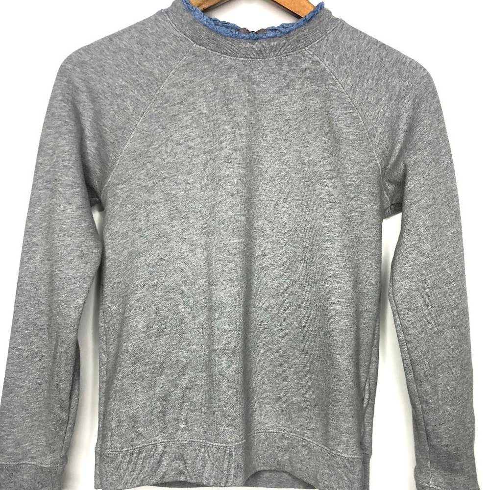 J Crew Sweatshirt with Ruffle Collar